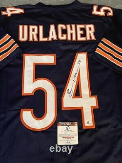 Maillot CUSTOM BRIAN URLACHER AUTOGRAPHÉ Chicago Bears BLEU NFL HOF avec certificat d'authenticité.