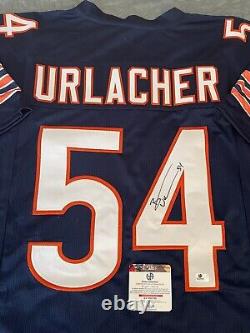 Maillot personnalisé BRIAN URLACHER dédicacé Chicago Bears BLEU NFL HOF avec certificat d'authenticité Auto