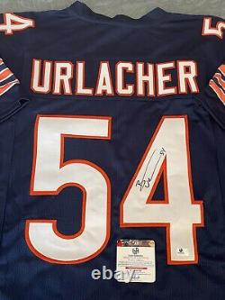 Maillot personnalisé BRIAN URLACHER dédicacé Chicago Bears BLEU NFL HOF avec certificat d'authenticité Auto