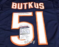 Maillot personnalisé Pro Style signé et dédicacé par Dick Butkus des Chicago Bears, avec certificat d'authenticité JSA.