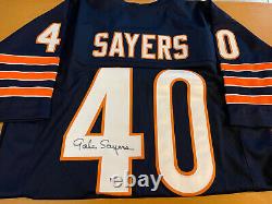 Maillot personnalisé signé par GALE SAYERS des Chicago Bears, authentifié par Beckett, NFL RIP