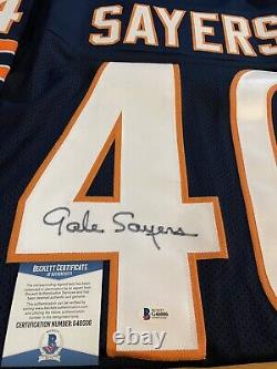 Maillot personnalisé signé par GALE SAYERS des Chicago Bears, authentifié par Beckett, NFL RIP