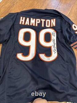Maillot signé XL des Chicago Bears par Dan Hampton HOF #99, authentifié par Tristar