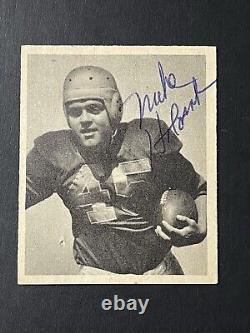 Mike Holovak 1948 Bowman Football #65 Signé Autographe Chicago Bears