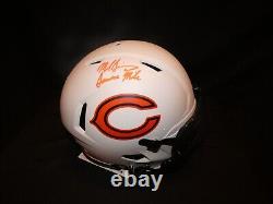 Mike Singletary a signé le casque authentique Lunar des Chicago Bears avec inscription JSA COA