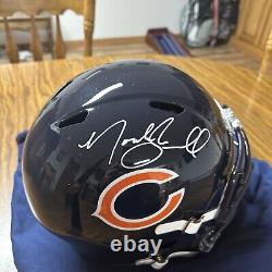 Noah Sewell a signé le casque de taille réplique NFL des Chicago Bears chez Fanatics Speed
