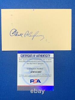 Père de la Coupe Clark Shaughnessy signe une carte postale de l'entraîneur des Chicago Bears, PSA