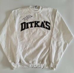 Sweatshirt du restaurant de Mike Ditka autographié et dédicacé des Chicago Bears, taille L.
