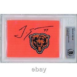 Tremaine Edmunds a signé le pylon de football auto Chicago Bears Beckett BGS Autograph